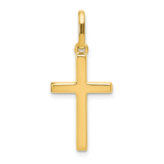 14K Yellow Gold Hollow Cross Pendant