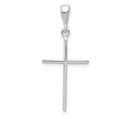 14K White Gold Cross Pendant