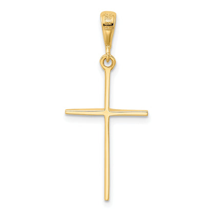 14K Yellow Gold Polished Cross Pendant