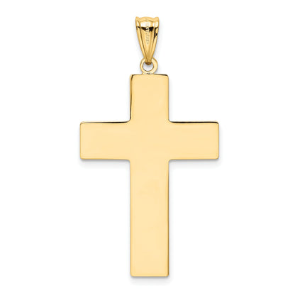 14K Yellow Gold Hollow Cross Pendant