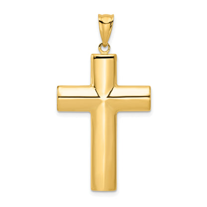 14K Yellow Gold Hollow Cross Pendant