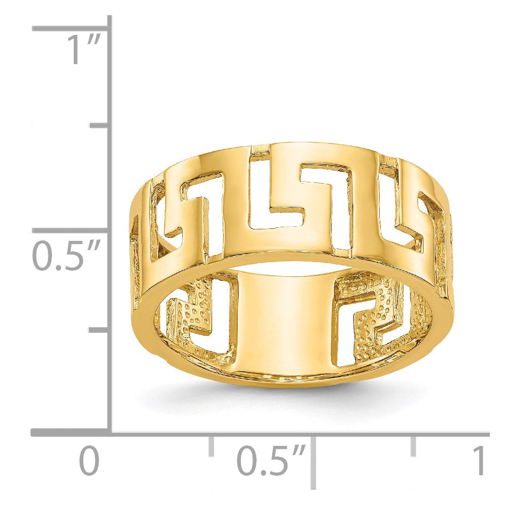 14K Yellow Gold Greek Key Band (Size 5.5 Only)