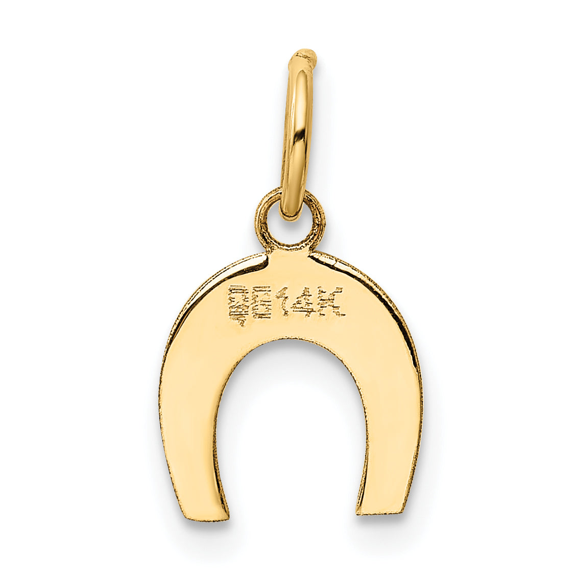 14K Yellow Gold Horseshoe Charm