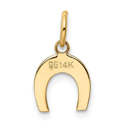 14K Yellow Gold Horseshoe Charm