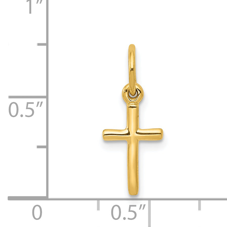 14K Yellow Gold Small Cross Charm