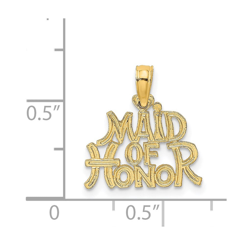 14K Yellow Gold Maid Of Honor Charm