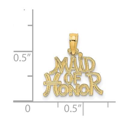 14K Yellow Gold Maid Of Honor Charm