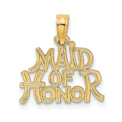 14K Yellow Gold Maid Of Honor Charm