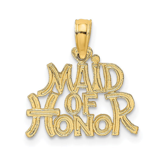 14K Yellow Gold Maid Of Honor Charm