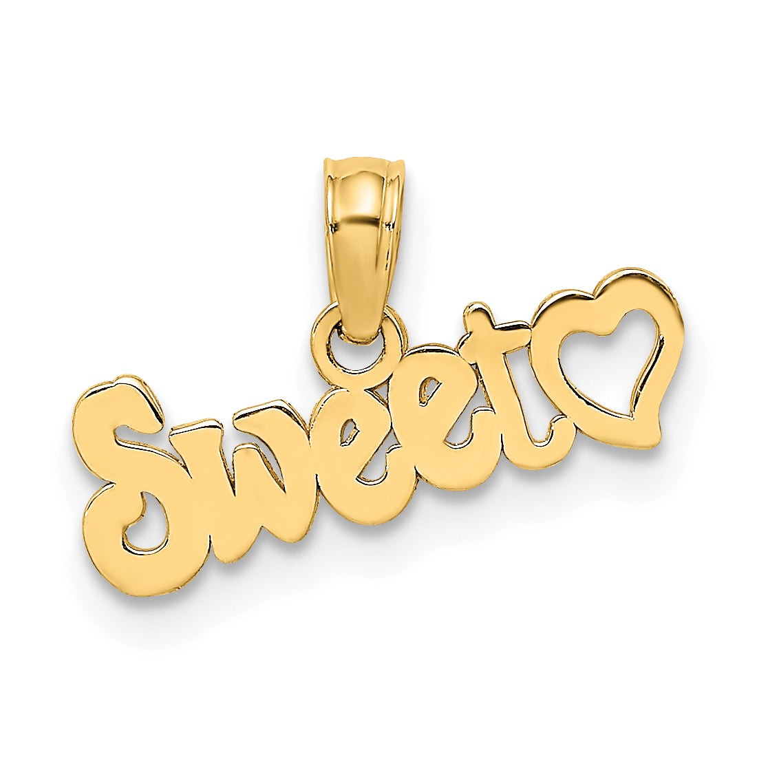 14K Yellow Gold Sweet Heart Charm