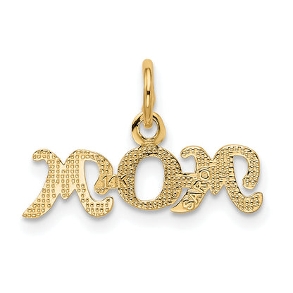 14K Yellow Gold Mom Charm