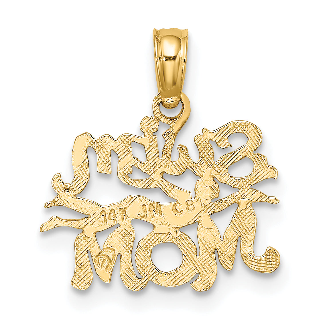 14K Yellow Gold Swim Mom W/Swimmer Charm