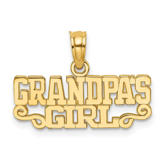 14K Yellow Gold Grandpas Girl Charm