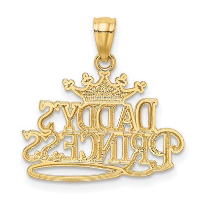 14K Yellow & Rhodium And Daddys Princess Pendant