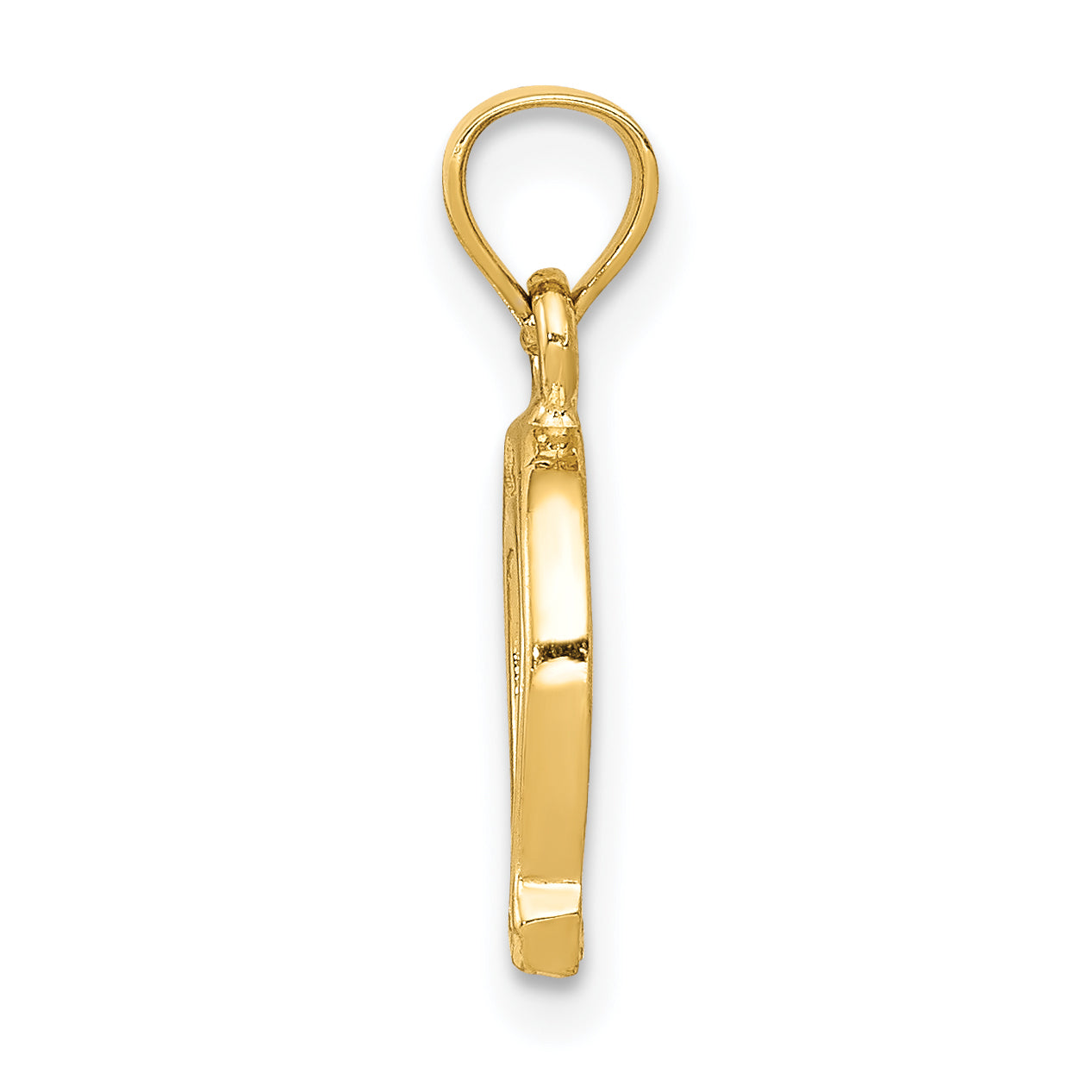 14K Yellow Gold Horseshoe Pendant