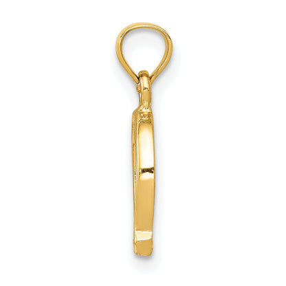 14K Yellow Gold Horseshoe Pendant