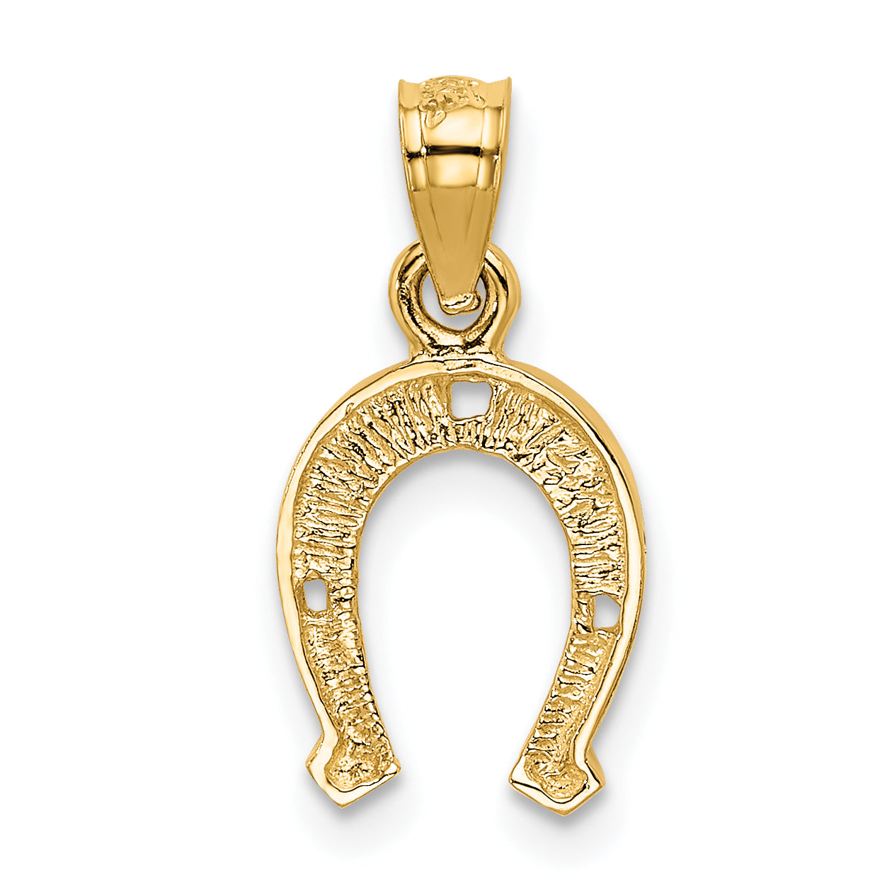 14K Yellow Gold Horseshoe Pendant