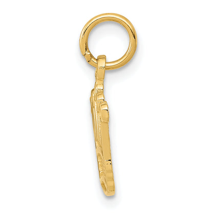 14K Yellow Gold Kings Crown Charm