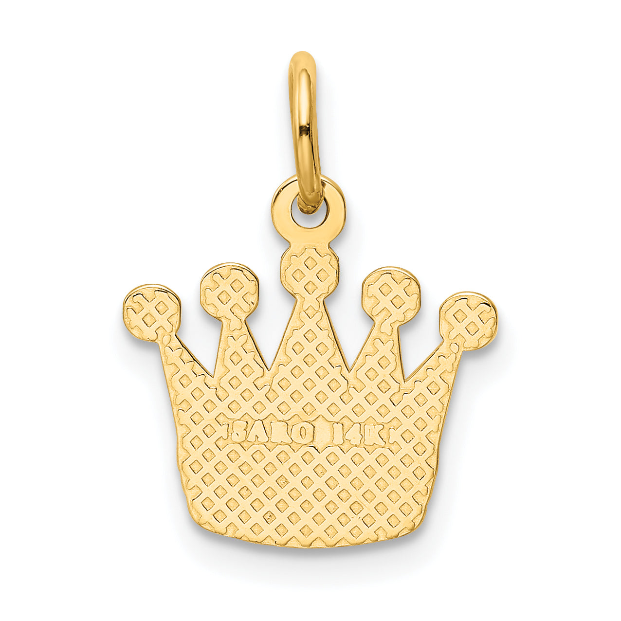 14K Yellow Gold Kings Crown Charm