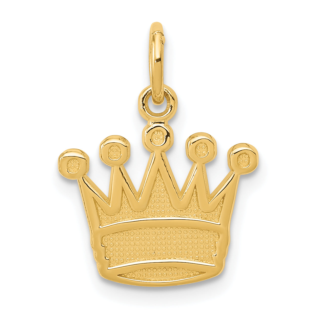 14K Yellow Gold Kings Crown Charm