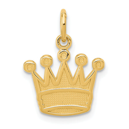 14K Yellow Gold Kings Crown Charm