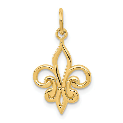 14K Yellow Gold Fleur De Lis Charm