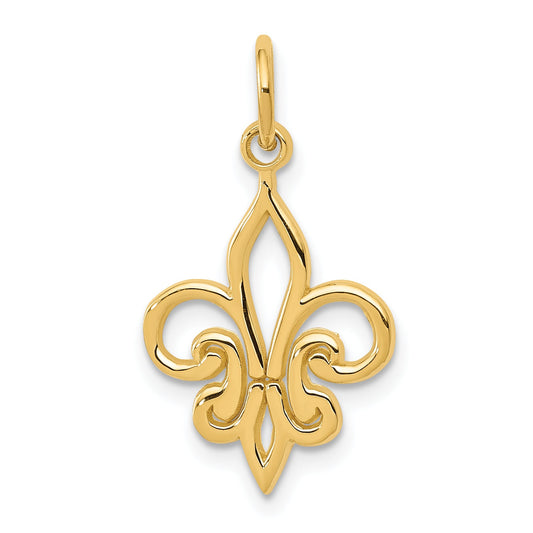 14K Yellow Gold Fleur De Lis Charm