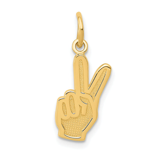 14K Yellow Gold Peace Sign Charm