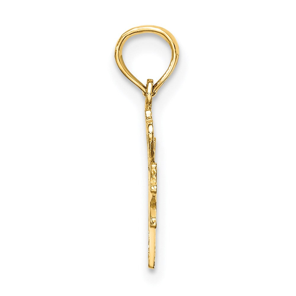 14K Yellow Gold I Heart Hollywood Star Charm