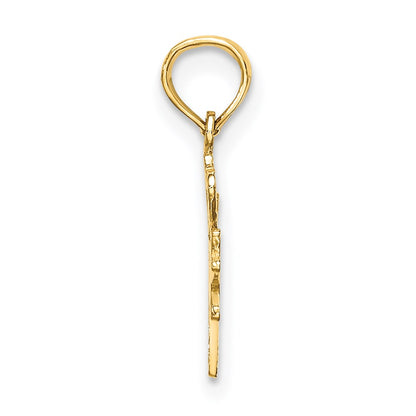 14K Yellow Gold I Heart Hollywood Star Charm