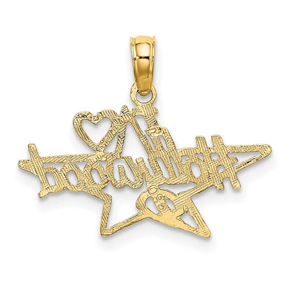 14K Yellow Gold I Heart Hollywood Star Charm