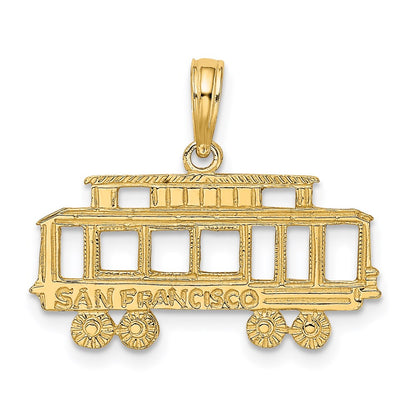 14K Yellow Gold San Francisco Cable Car Charm