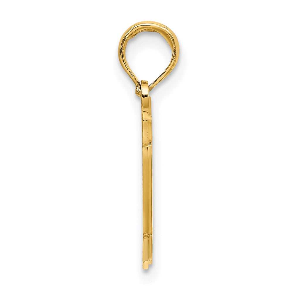 14K Yellow Gold Nantucket Map Charm