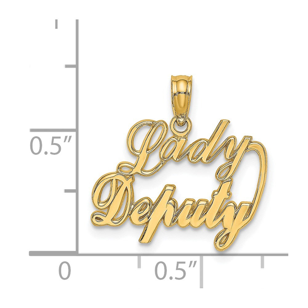 14K Yellow Gold Lady Deputy Charm