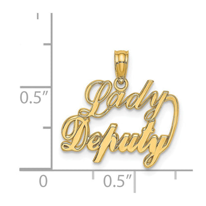 14K Yellow Gold Lady Deputy Charm