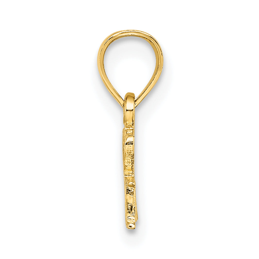 14K Yellow Gold I Heart Hawaii Charm