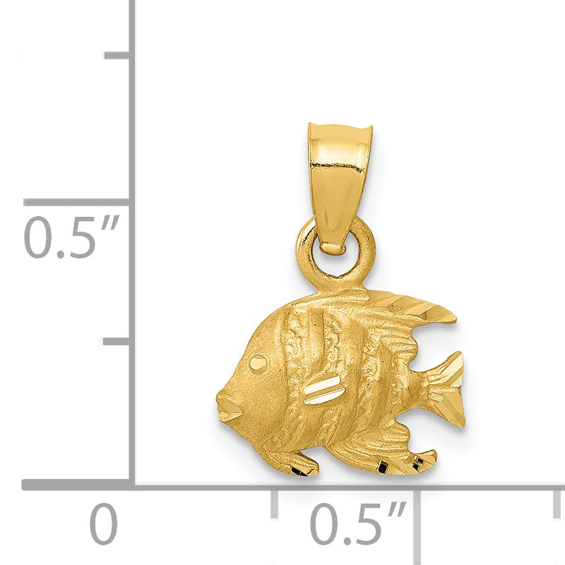 14K Yellow Gold Fish Pendant