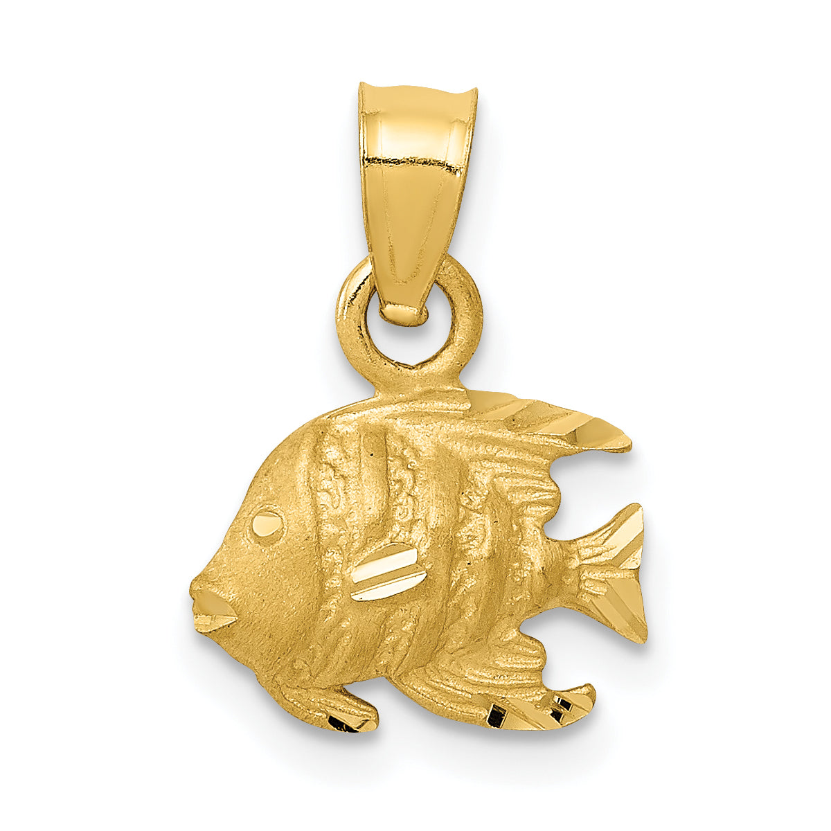14K Yellow Gold Fish Pendant