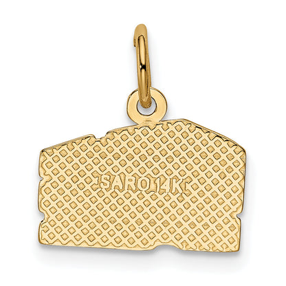14K Yellow Gold Swiss Cheese Charm