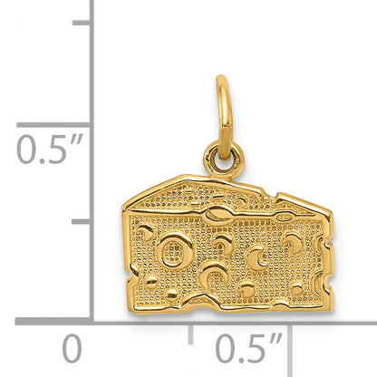 14K Yellow Gold Swiss Cheese Charm