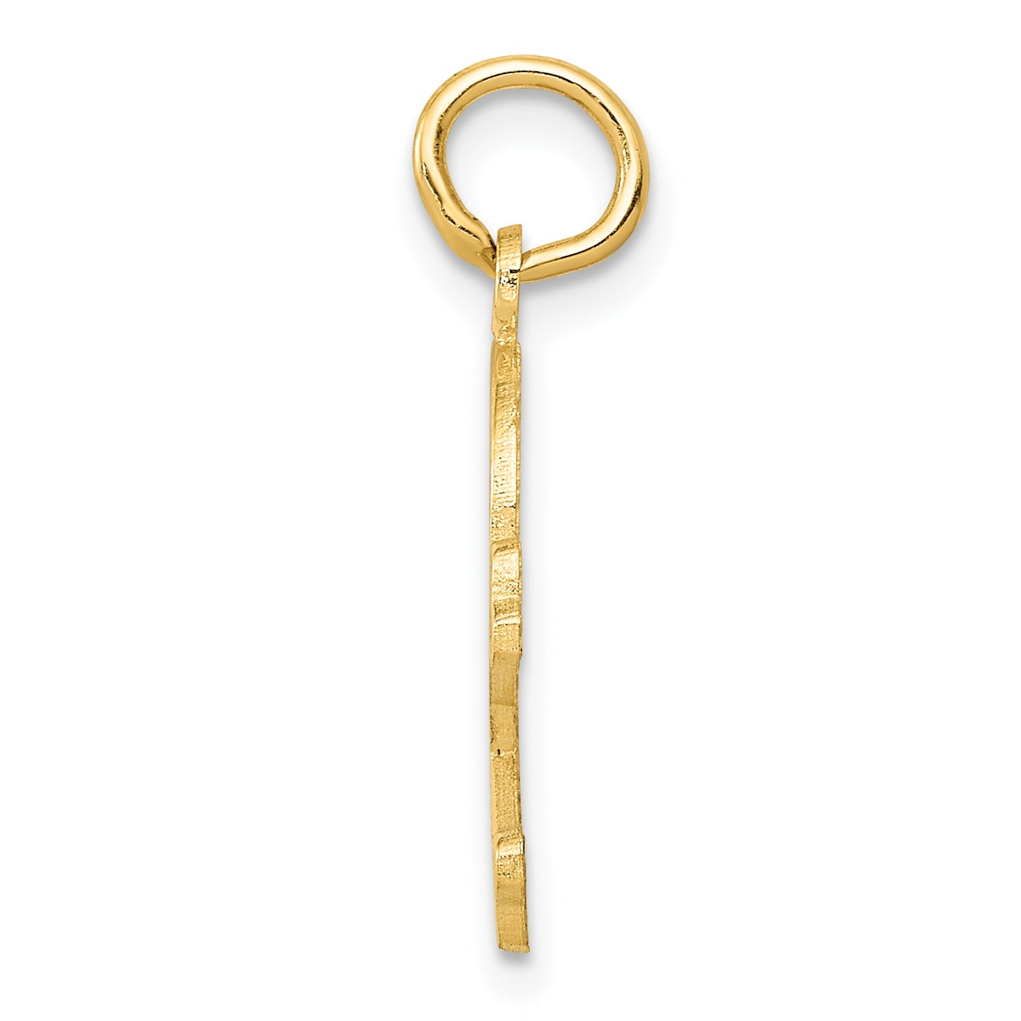 14K Yellow Gold Skull And Bones Charm