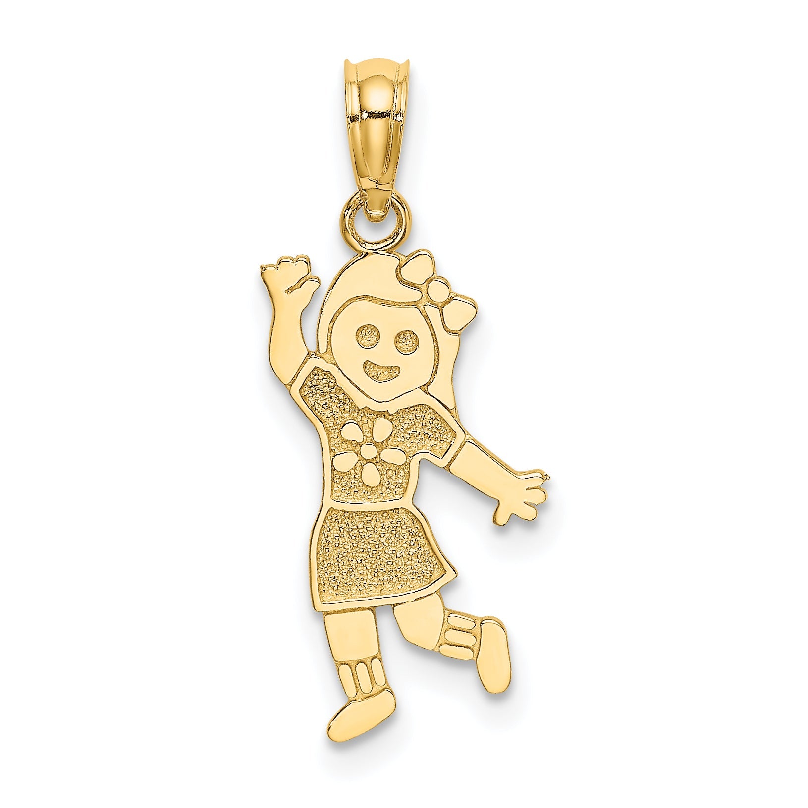 14K Yellow Gold Girl Charm