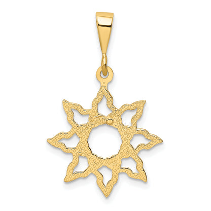 14K Yellow Gold Sun Charm
