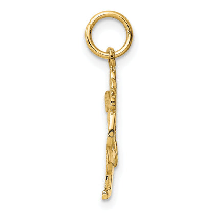 14K Yellow Gold Rooster Charm