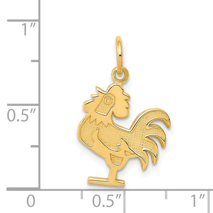 14K Yellow Gold Rooster Charm