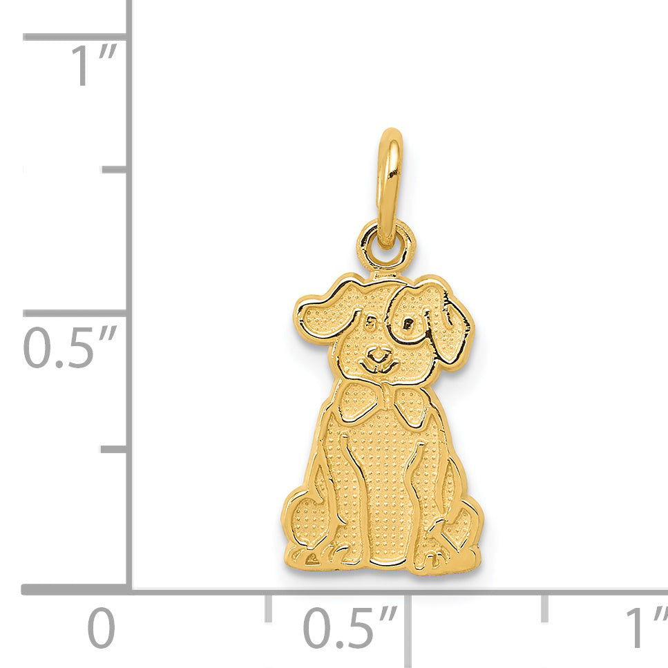 14K Yellow Gold Puppy Charm