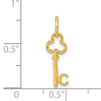 14K Yellow Gold Key Letter C Initial Charm