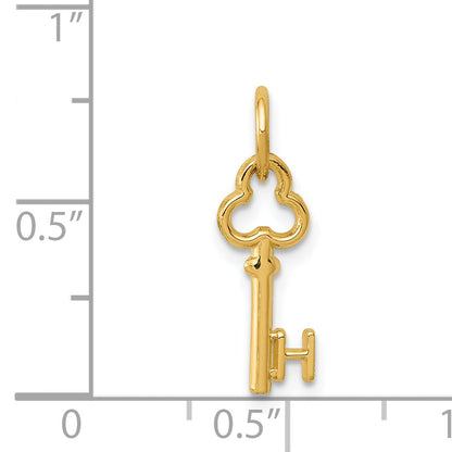 14K Yellow Gold Key Letter H Initial Charm