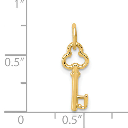 14K Yellow Gold Key Letter J Initial Charm