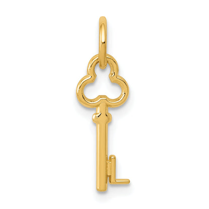 14K Yellow Gold Key Letter L Initial Charm